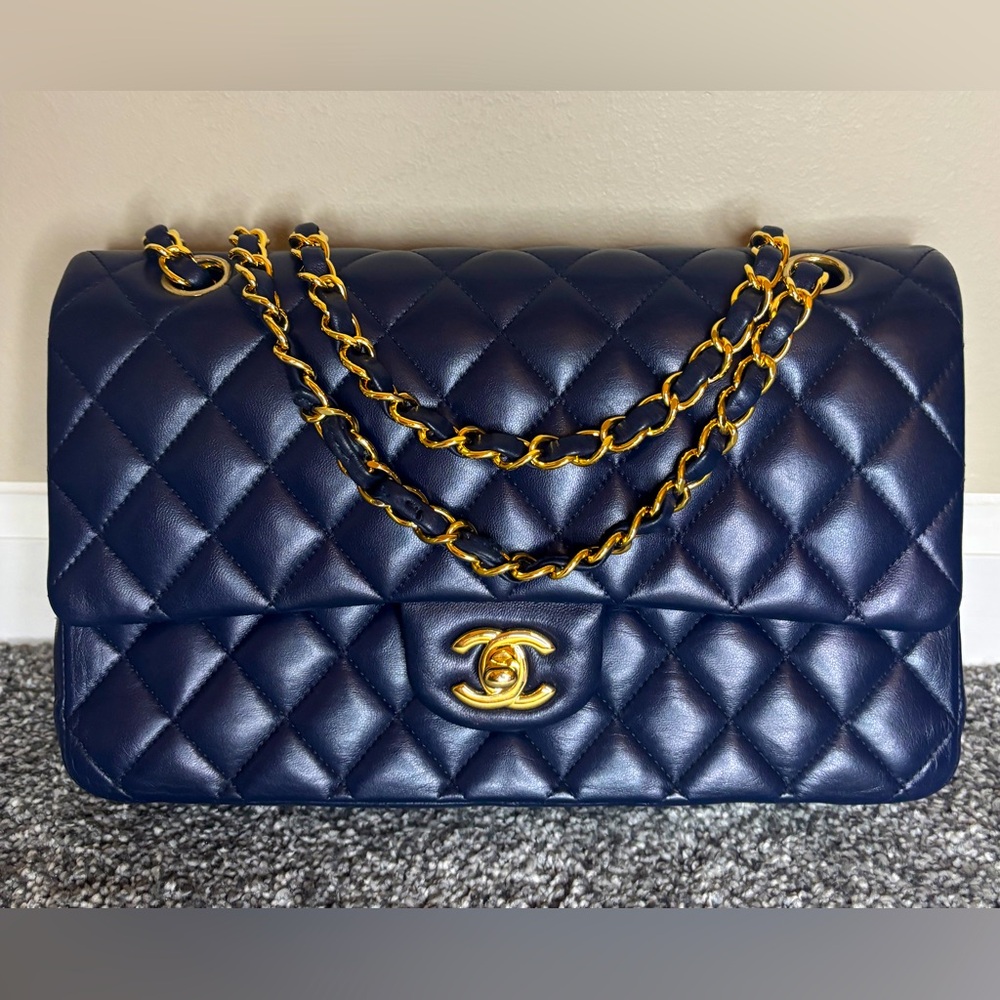 Chanel Lambskin Quilted Medium Double Flap